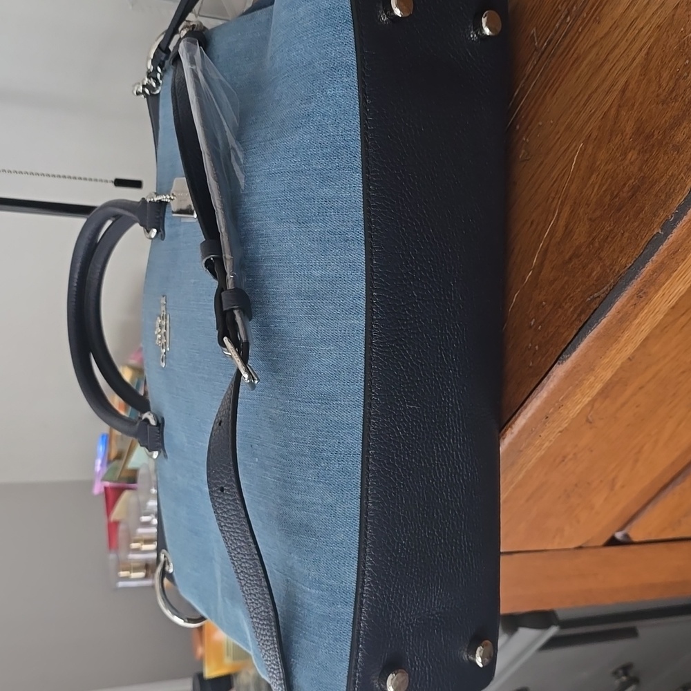 Coach Denim Satchel, Handbag NWT - Picture 8 of 8
